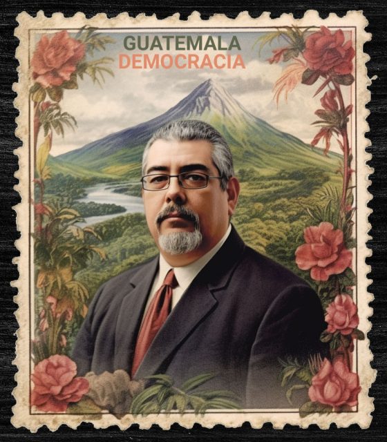 Una propuesta de sello de correos guatemalteco para conmemorar la victoria del reformador Bernardo Arévalo